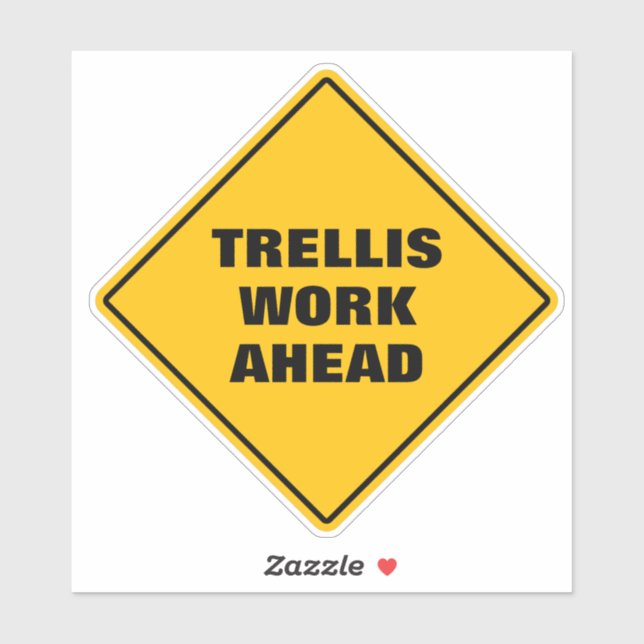 Sticker Drôle treillis travailler devant la clôture de jar (Feuille)