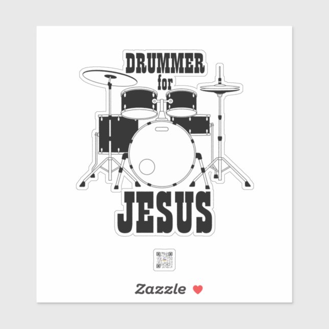 Sticker Drummer für Jesus anbeten (Blatt)