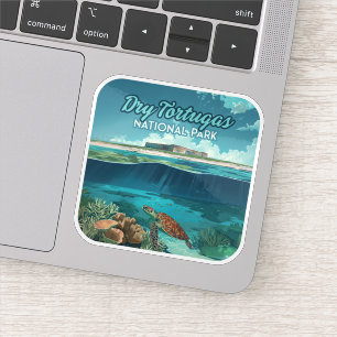 Sticker Dry Tortugas Parc National Floride Turtle