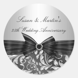 Sticker du 25e anniversaire du Mariage de la feuil