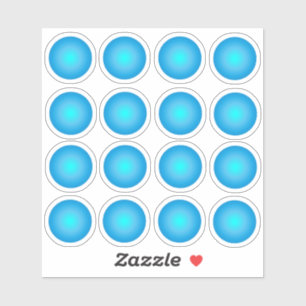 Sticker du cercle 16 en néon bleu