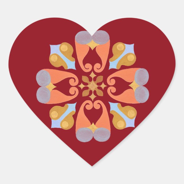 Sticker du coeur floral (Devant)