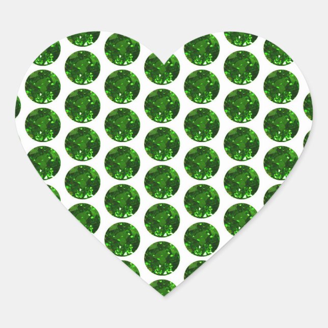 Sticker du coeur vert émeraude (Devant)