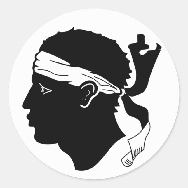Sticker du drapeau corse (Devant)
