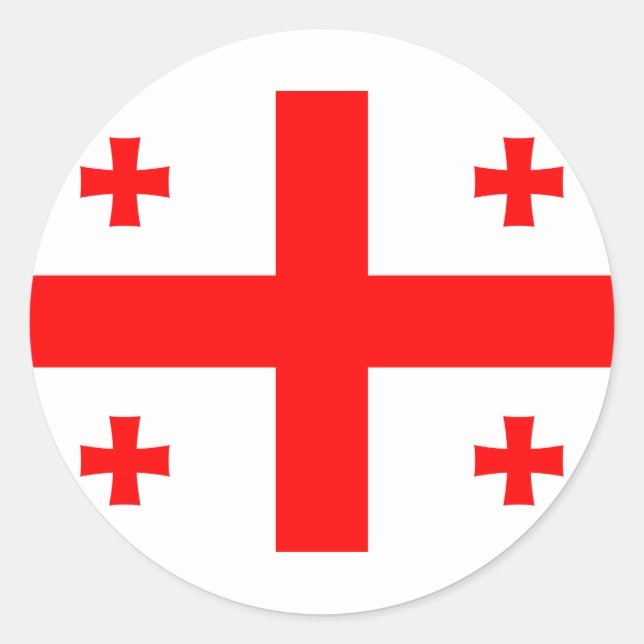 Sticker du drapeau de la Géorgie (pays) (Devant)