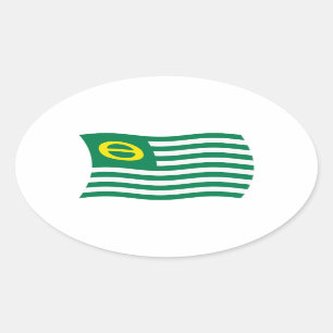 Sticker du drapeau du mouvement écologique