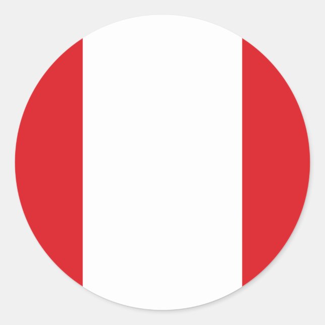 Sticker du drapeau du Pérou (Devant)