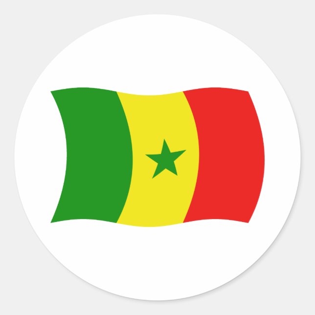 Sticker du drapeau du Sénégal (Devant)