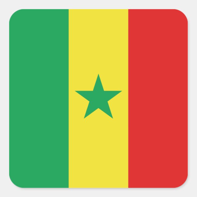 Sticker du drapeau du Sénégal (Devant)