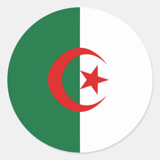 Sticker du Drapeau Fisheye d'Algérie (Devant)