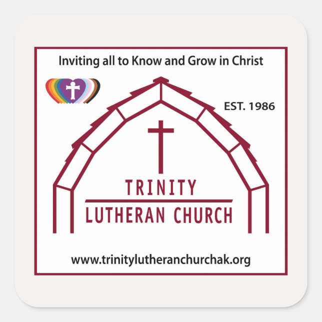 Sticker du logo de la Trinité série de 20 (Devant)