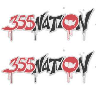 Sticker du logo de style graffiti de 355Nation
