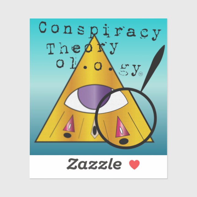 Sticker du logo de théoryologie du complot (Feuille)