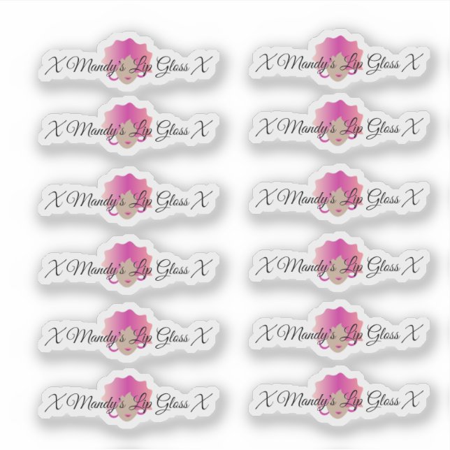 Sticker du logo d'emballage pour lèvres roses pour (Devant)