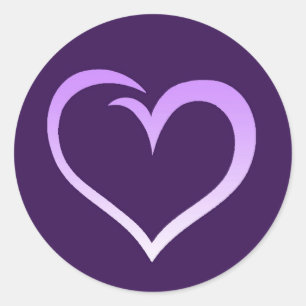 Sticker du logo du coeur pourpre