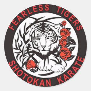 Sticker du logo du karaté Shotokan Tigers sans peu