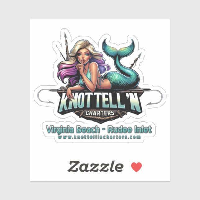 Sticker du logo Knot Tell'n Charters (Feuille)