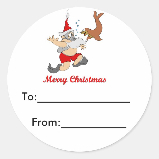 Sticker du package Scuba Père Noël (Devant)