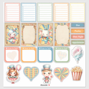 Sticker du planificateur de cirque pour bébés