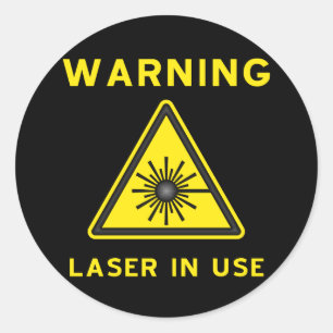 Sticker du symbole d'avertissement laser