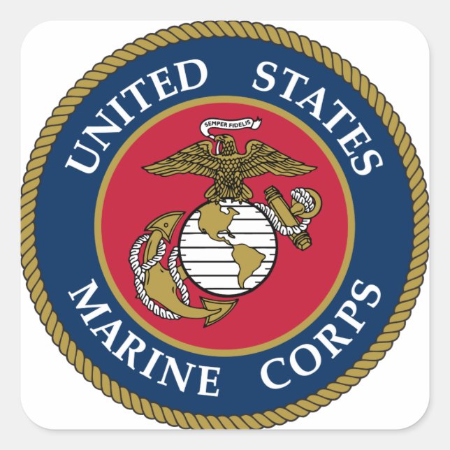 Sticker du US Marine Corps bleu (Devant)