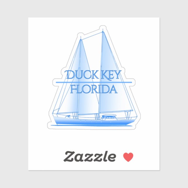Sticker Duck Key Coastal Nautical Sailing (Feuille)