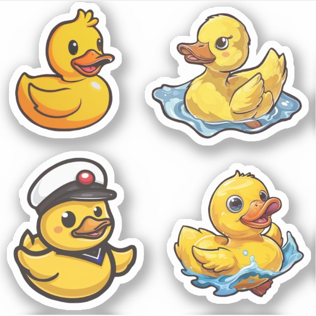 Sticker Duckies en caoutchouc Stiickers (Devant)