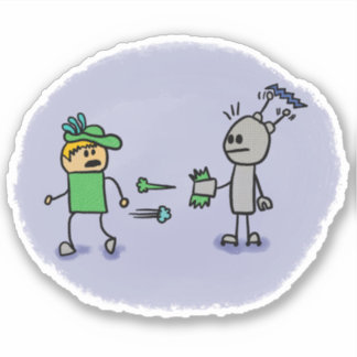 Sticker Duel Comic Book Style