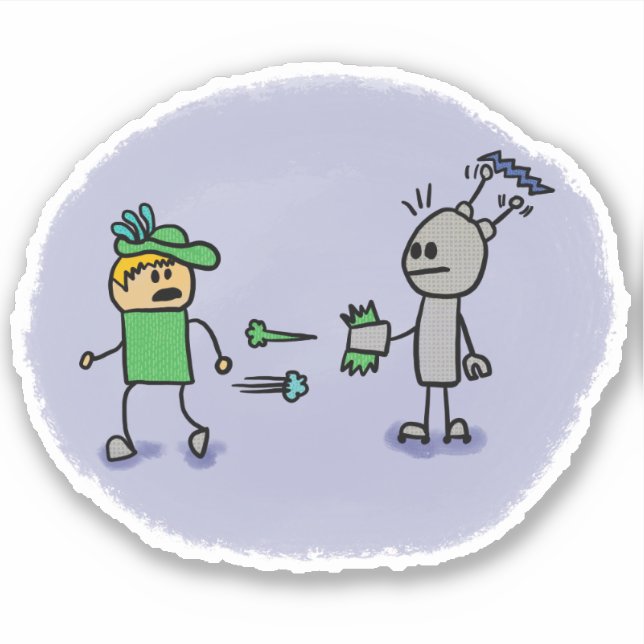 Sticker Duel Comic Book Style (Devant)