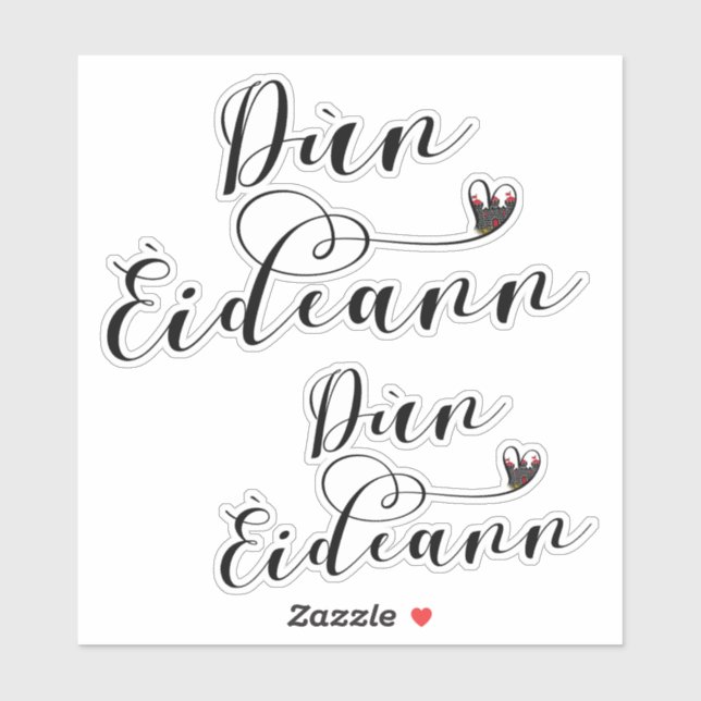 Sticker Dùn Èideann Drapeau Coeur, Édimbourg (Feuille)