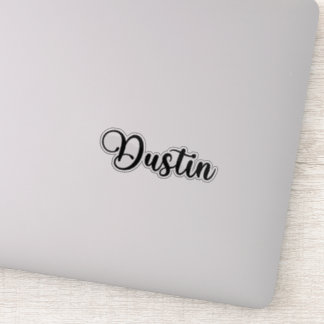 Sticker Dustin Nom - Calligraphie manuscrite
