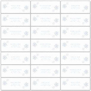 Sticker Dusty Blue Snowflake Winter Modern Guest Adresse :
