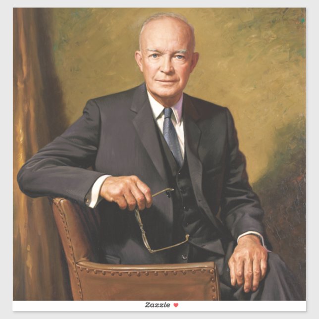 Sticker Dwight Eisenhower Président Portrait de la Maison  (Feuille)