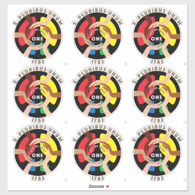 Sticker E. Pluribus Unum (Feuille)