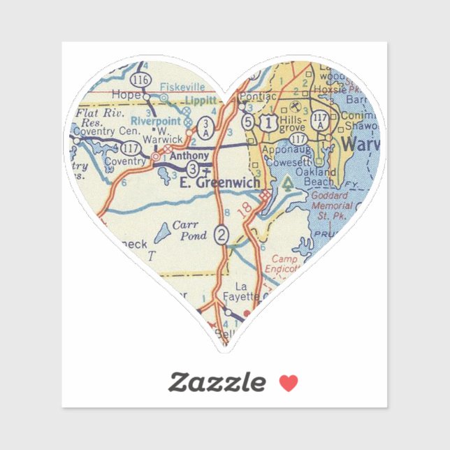 Sticker East Greenwich Rhode Island (Feuille)