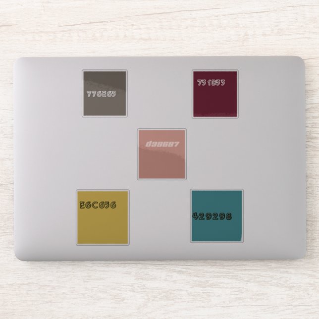 Sticker Échantillon de palette de code hexadécimal (Ordinateur)