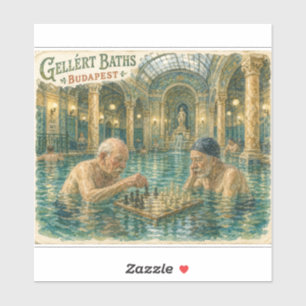 Sticker Échecs dans les bains Gellert Budapest Hongrie