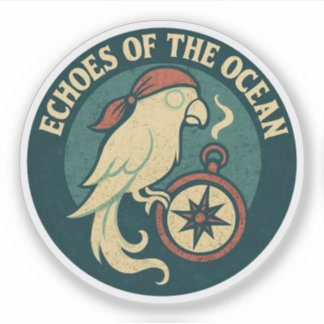 Sticker Échos du Perroquet Pirate de l'Océan