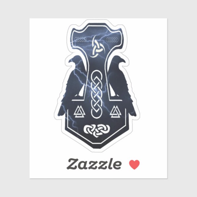 Sticker Éclair marteau de Thor (Feuille)