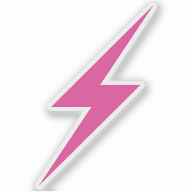 Sticker Éclair rose de féminisme (Devant)