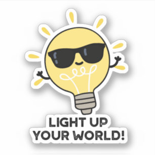 Sticker Éclairer Votre Monde Amusant Puce Positive