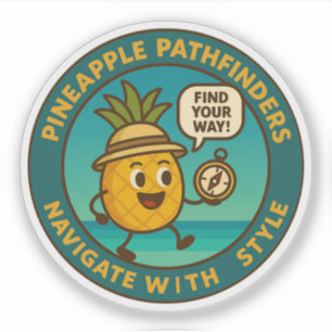 Sticker Éclaireurs Ananas Naviguent avec Style
