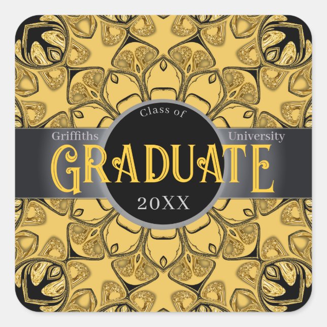 Sticker Eclipse Sunflower Mandala Graduation (Devant)