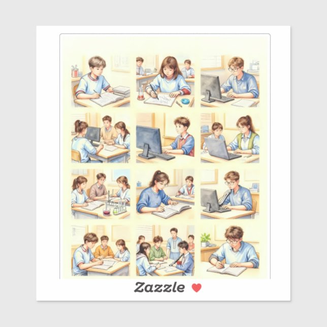 Sticker École Curious Minds (Feuille)