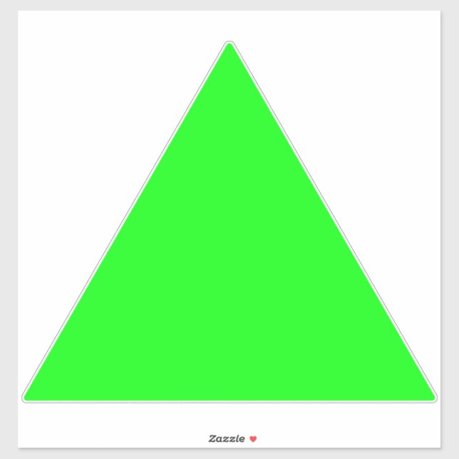 Sticker Écran vert néon moderne Grande flèche triangulaire (Feuille)