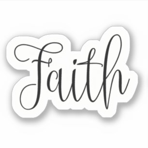 Sticker Écriture Faith en gras