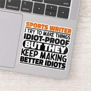 Sticker Écrivain Sportif J'Essaie De Faire Des Choses Drôl