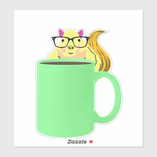 Sticker Écureuil coquin #542 (Feuille)