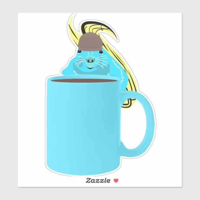 Sticker Écureuil coquin #824 (Feuille)