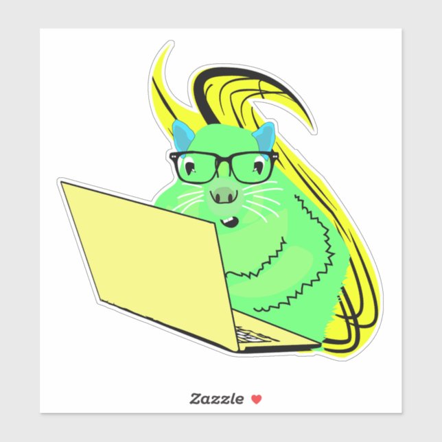 Sticker Écureuil coquin #84 (Feuille)